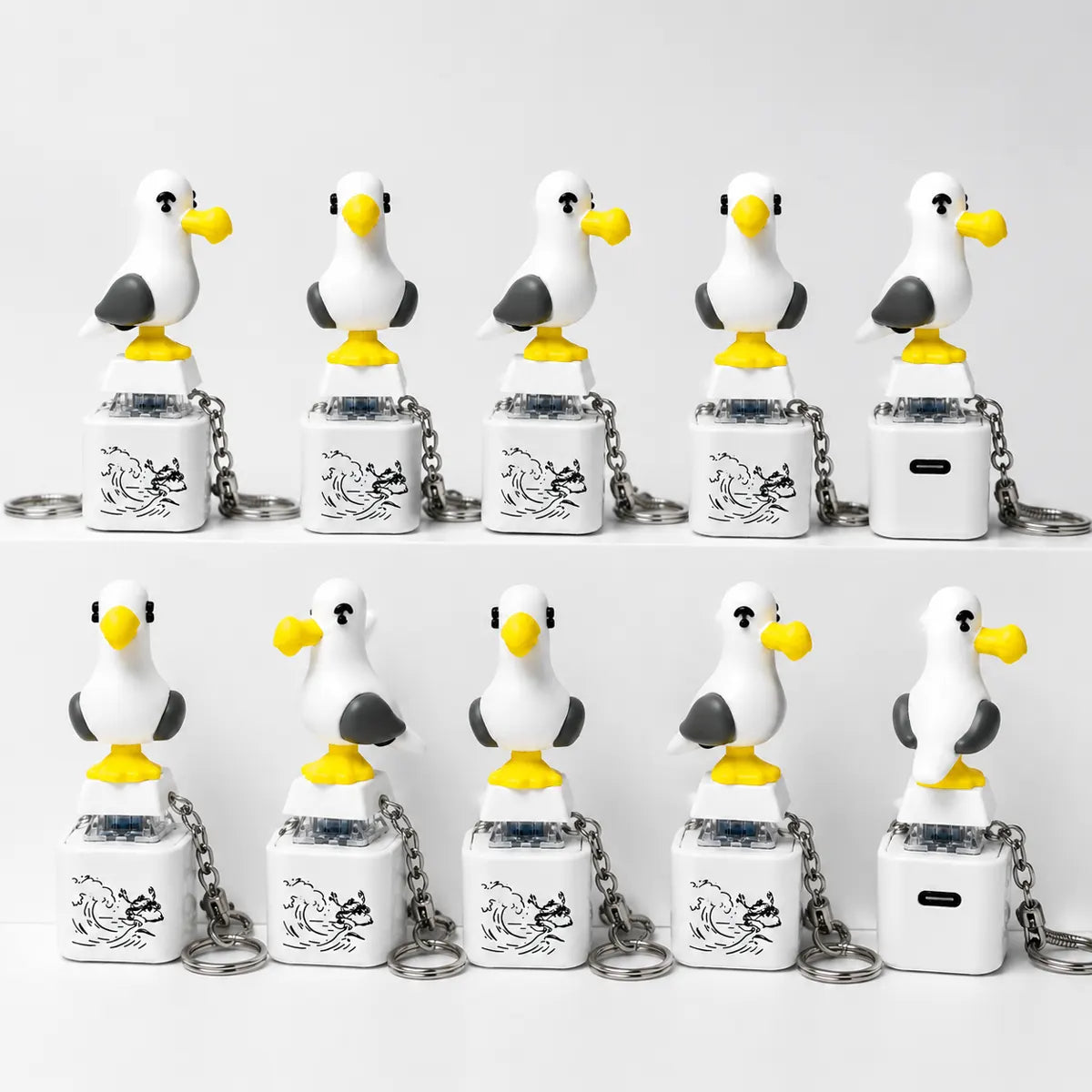 Futusly® Seagull MINE! Button Keychain-Real Sound & LED Light💡