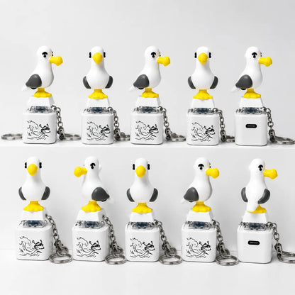 Futusly® Seagull MINE! Button Keychain-Real Sound & LED Light💡