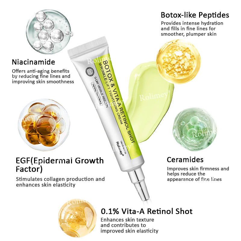 ✅Rolimey® Botox And Vita A Retinol Shot Wrinkle-Lift Tightening cream