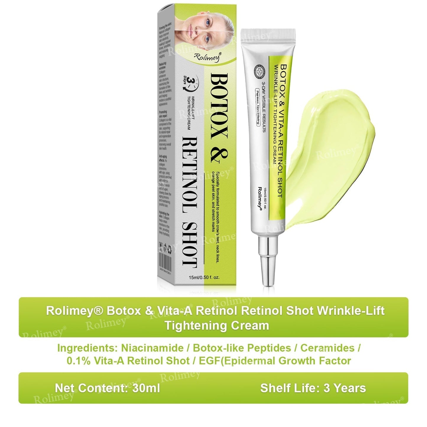 ✅Rolimey® Botox And Vita A Retinol Shot Wrinkle-Lift Tightening cream