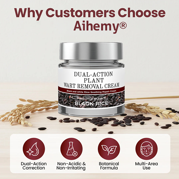 ✅Aihemy® Dual-Action Plant Wart Removal Cream（👨‍⚕️Skin Tags,Acne,Hyperpigmentation,Eczema,Psoriasis,Rosacea,Warts)