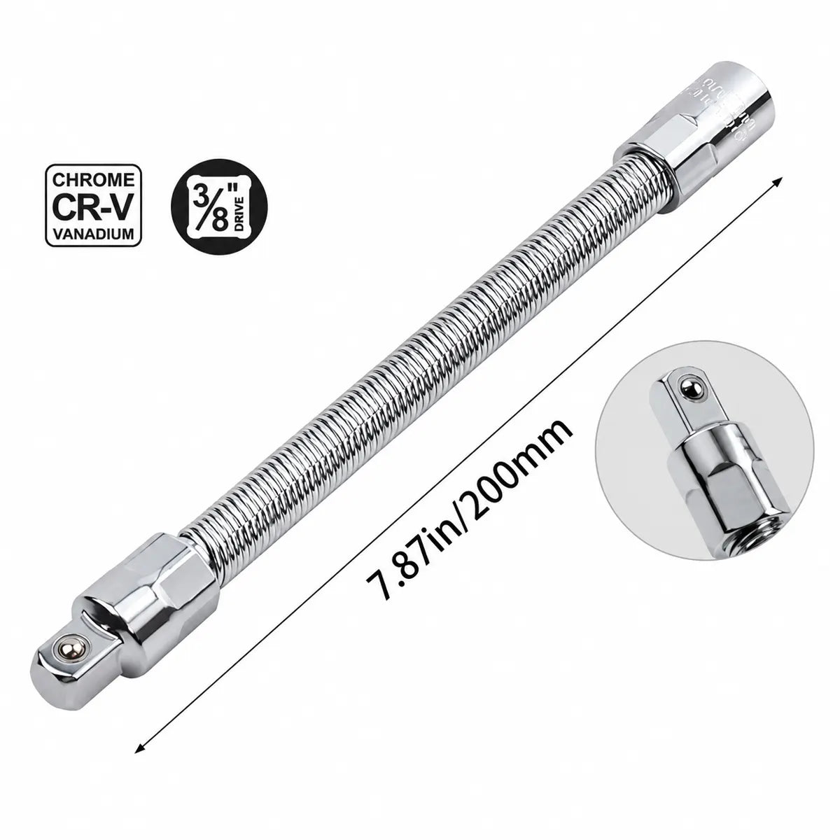 3/8″ Drive · 200mm – Versatile（Silver）