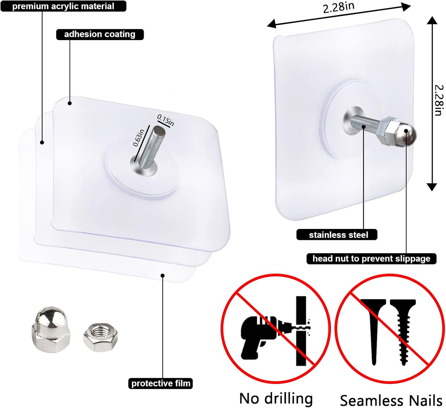 Aihemy®  Self-Adhesive Screw Wall Hooks