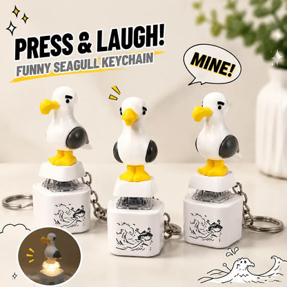 Futusly® Seagull MINE! Button Keychain-Real Sound & LED Light💡