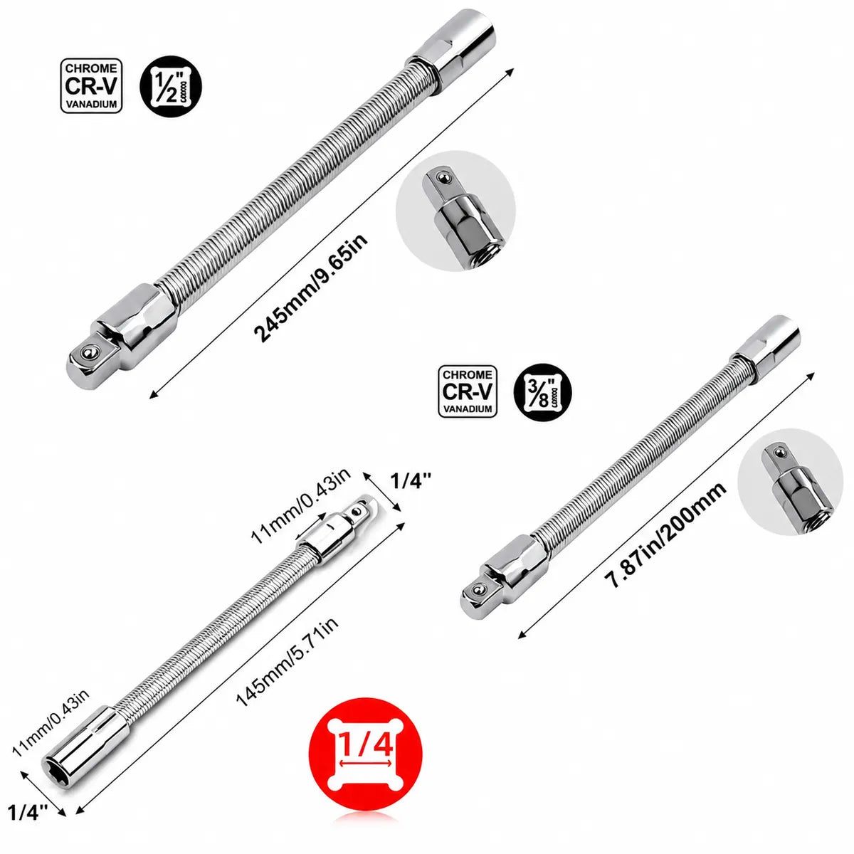 3-Piece Set · All Sizes – Best Value（Silver）