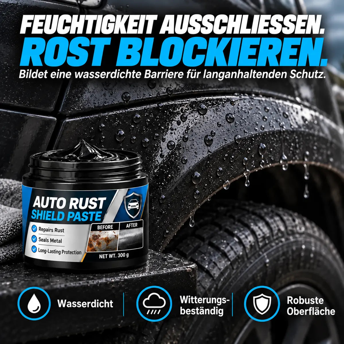 🚗 GFOUK® Auto-Metall-Rostreparaturpaste – Rost entfernen & Metalloberflächen restaurieren