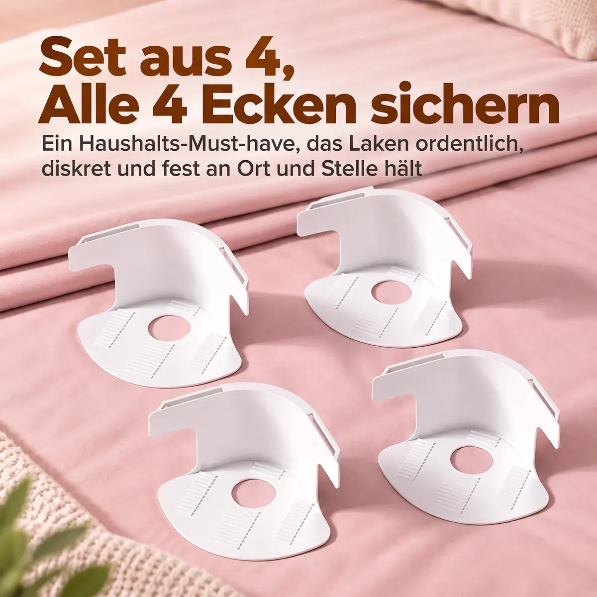 🔥Mvqw® 4er-Set Bettlaken-Clips mit Verriegelung