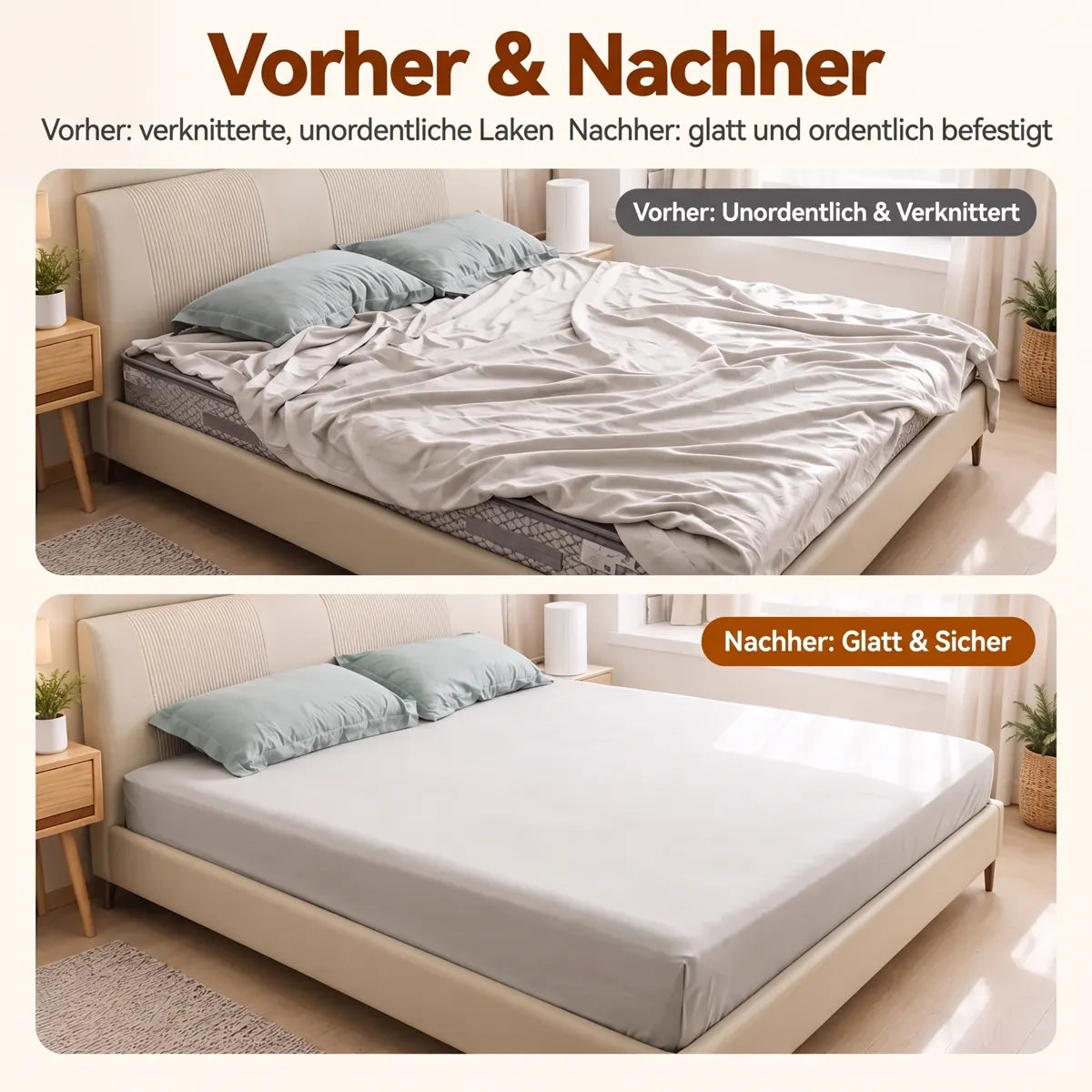 🔥Mvqw® 4er-Set Bettlaken-Clips mit Verriegelung