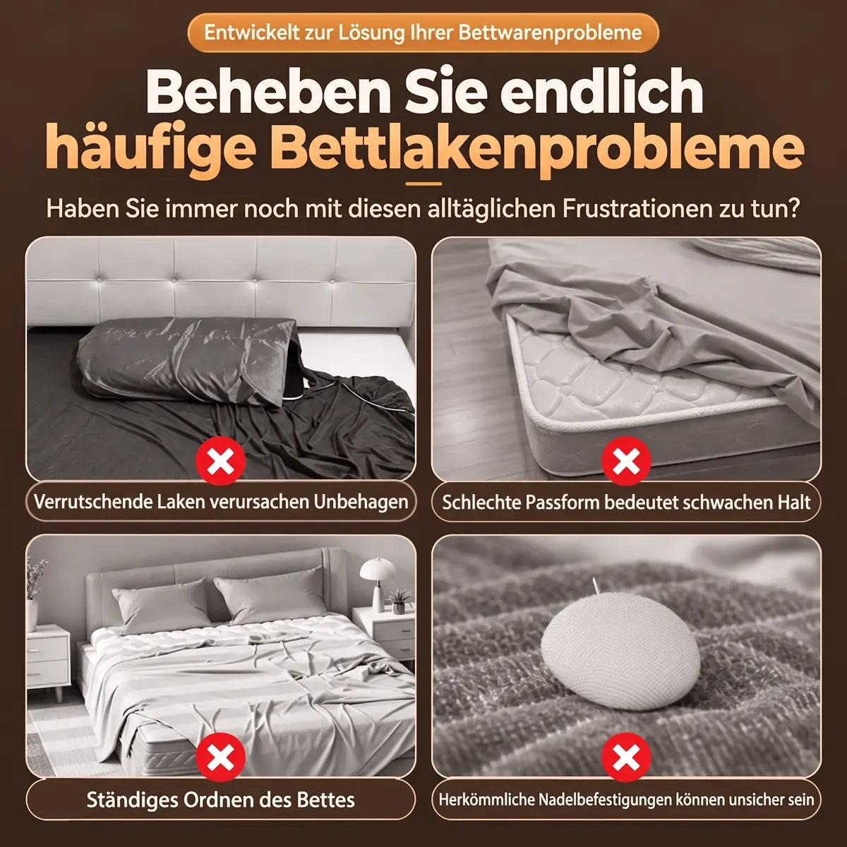 🔥Mvqw® 4er-Set Bettlaken-Clips mit Verriegelung