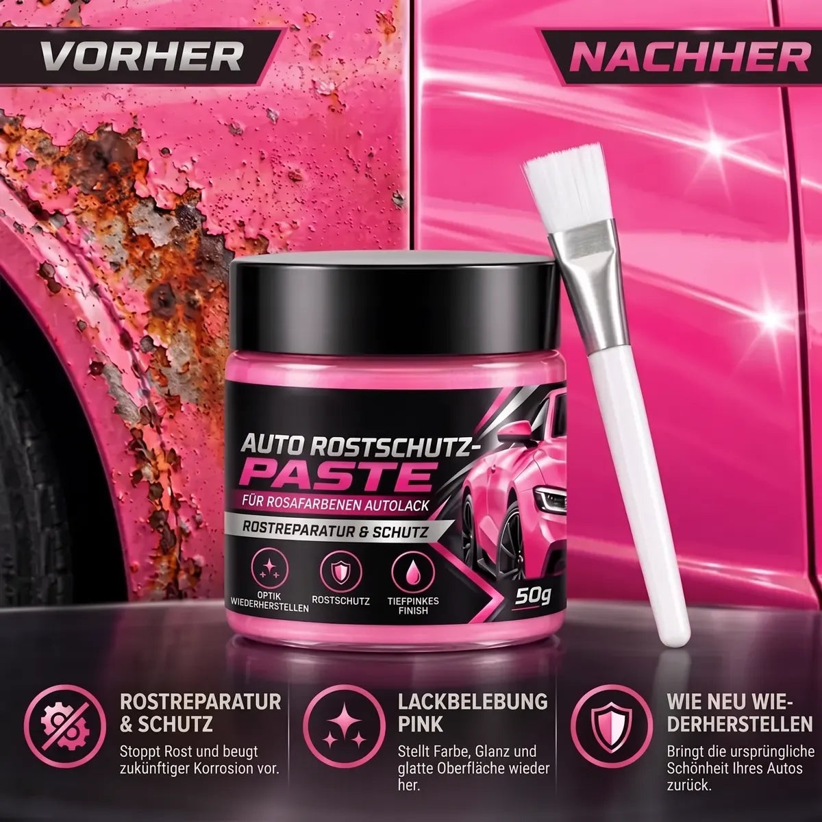 🚗 GFOUK® Auto-Metall-Rostreparaturpaste – Rost entfernen & Metalloberflächen restaurieren