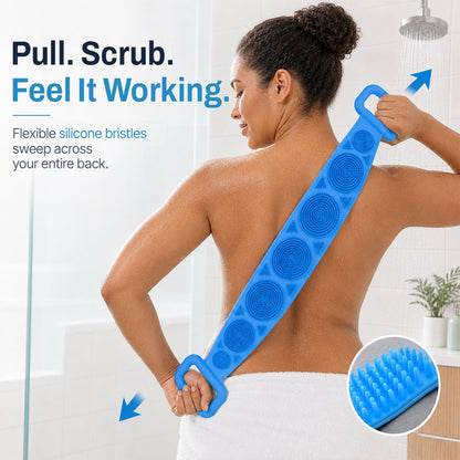 Mvqw® 🛁Double-Sided Silicone Back Scrubber , Deep Clean & Exfoliate Your Back Without Twisting ✨