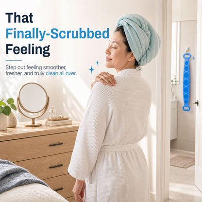 Mvqw® 🛁Double-Sided Silicone Back Scrubber , Deep Clean & Exfoliate Your Back Without Twisting ✨