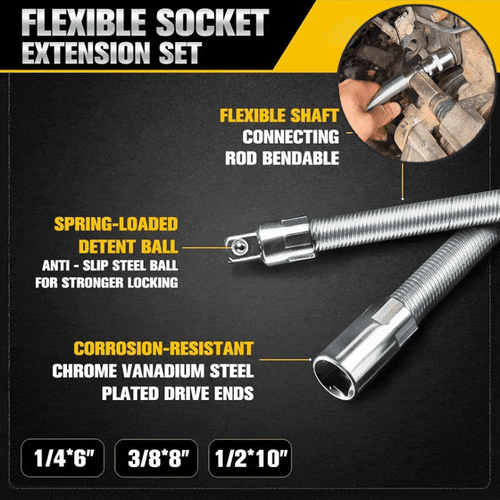 EaseHub® 2026 Hot Sale💖Bendable Shafts, Wrench Extender Tool, Connecting Rod