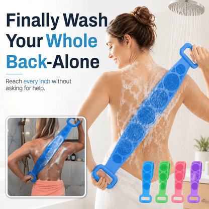 Mvqw® 🛁Double-Sided Silicone Back Scrubber , Deep Clean & Exfoliate Your Back Without Twisting ✨
